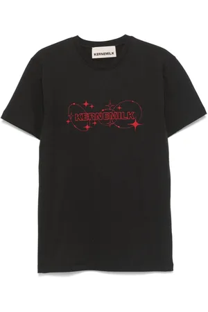 Kernemilk T-shirt med broderet logo
