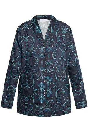 Hanro Pyjamasskjorte med grafisk tryk og knapper