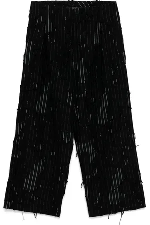 YOHJI YAMAMOTO Jeans med slitageeffekt og lige pasform
