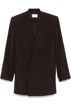 Saint Laurent Blazer i silke-crepe
