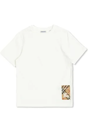 Burberry T-shirt med ternet mærke