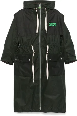 Barbour X Ganni voksbehandlet parkafrakke