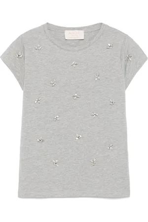 Kaos T-shirt med krystaludsmykning