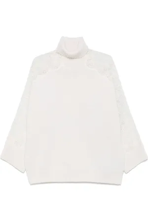 Elie saab Sweater med blonde-detalje