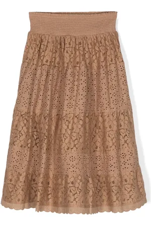 Twin-Set Kjole med blomstret blonder