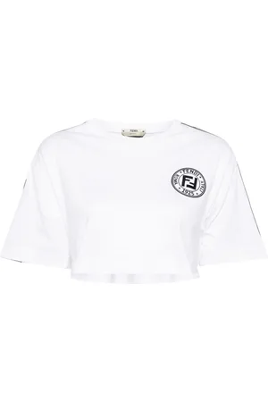 Fendi T-shirt med Zucca-bånd