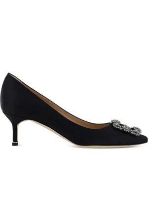 Manolo Blahnik 30 mm Hangisi pumps i satin
