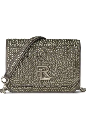 Ralph Lauren Taske i satin med krystaludsmykning