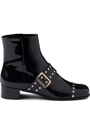 Prada 35 mm støvler med lakeret finish