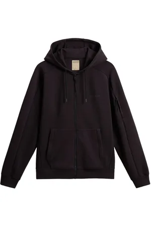 Woolrich Hættetrøje med logotryk og lynlås