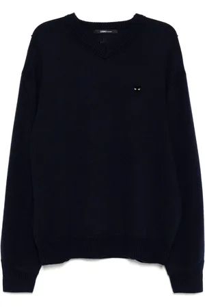 SONGZIO Sweater med V-hals og panter-håndreb