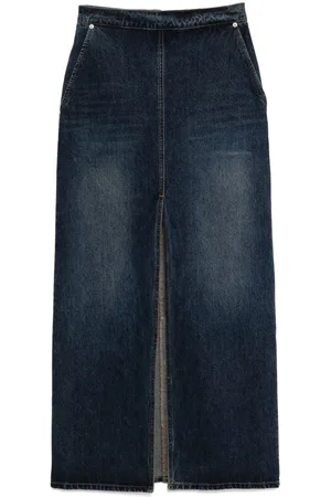 pushBUTTON Vasket denimnederdel