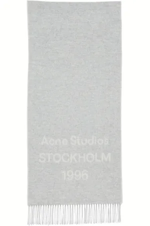 Acne Studios Uldtørklæde med logotryk