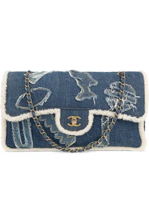 CHANEL 2020 Classic Flap skuldertaske i denim
