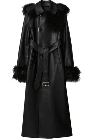 Burberry Lang trenchcoat i læder