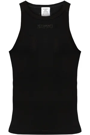 Vetements Tanktop i strækbar bomuld med broderet logo