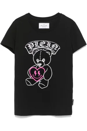 Philipp Plein T-shirt med rhinstensudmykning