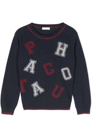 PATACHOU Intarsiastrikket sweater med logo