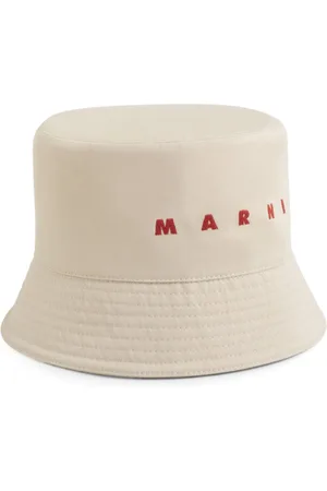 Marni Gabardine bøllehat med logobroderi