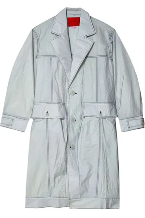 ECKHAUS LATTA Enkeltradet trenchcoat med krøllet effekt