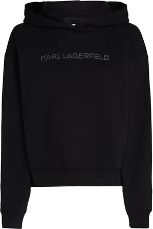 Karl Lagerfeld Hættetrøje med glimmer-logo