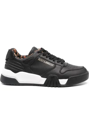 Roberto Cavalli Sneakers i læder med præget logo