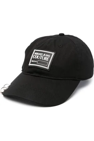 VERSACE Baseballkasket med gummi-logo og mesh
