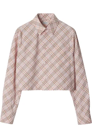 Burberry Cropped vintage-ternet skjorte