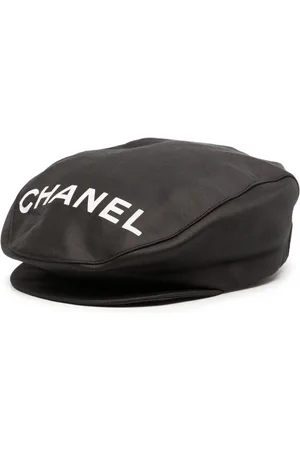 CHANEL 1990-2000 newsboy-kasket med logotryk