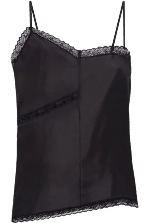 Maison Margiela Top med blondedetalje
