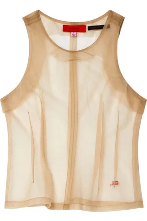 ECKHAUS LATTA Halvgennemsigtig Sculpt tanktop