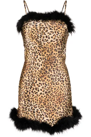 Gilda & Pearl Hollywood slip-kjole med leopardtryk