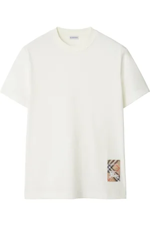 Burberry T-shirt med ternet mærke