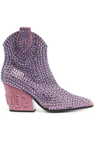 Philipp Plein Krystaludsmykkede 80mm støvler