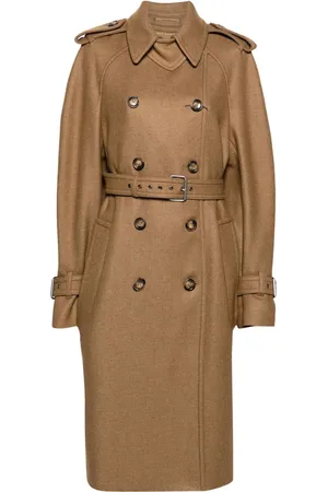 Sportmax Dobbeltradet trenchcoat i twill