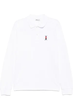 Bally Langærmet polo-skjorte med broderet logo