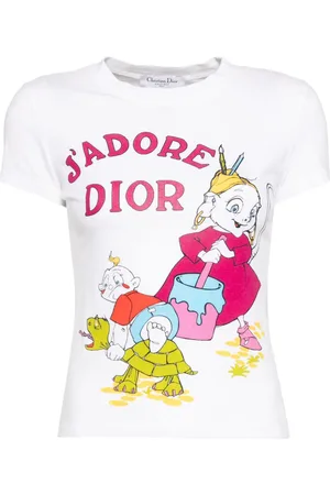 Dior T-shirt med grafisk tryk fra 2002