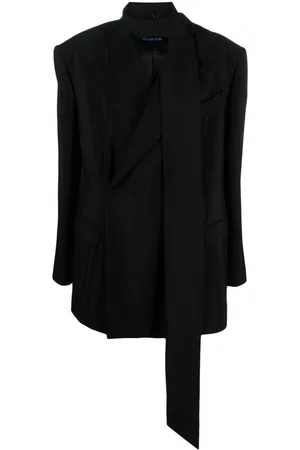 MUGLER Oversize jakke med tørklædedetalje