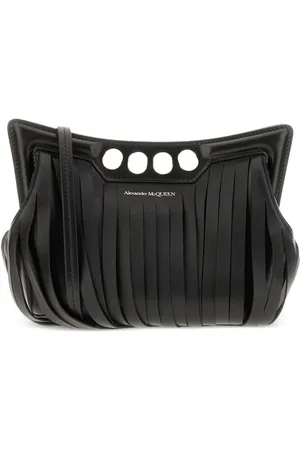 Alexander McQueen Mini The Peak taske med frynser