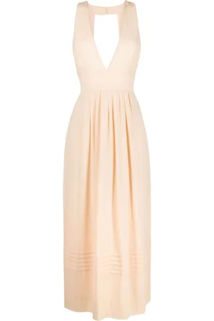 See by Chloé Georgette-kjole med plisseringer