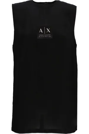Armani Exchange Tanktop med rund hals og logotryk
