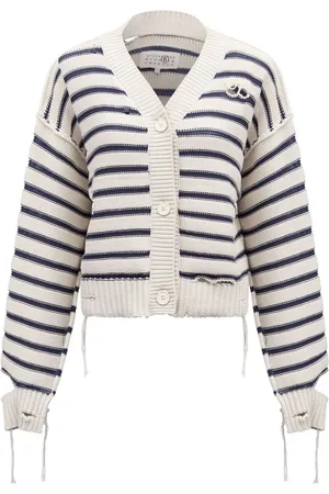 Maison Margiela Strikket cardigan med striber