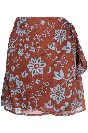 FAITHFULL THE BRAND Kort Pia nederdel med blomstertryk
