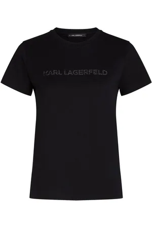 Karl Lagerfeld T-shirt med glimmerlogo