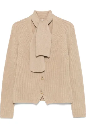Salvatore Ferragamo Cardigan med tørklædedetalje fra 1970