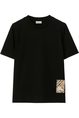 Burberry T-shirt med ternet mærke