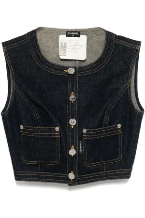 CHANEL ærmeløs vest-denimjakke fra 1996