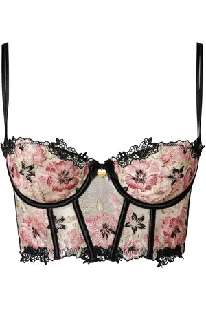 Twin-Set Broderet bustier i tyl