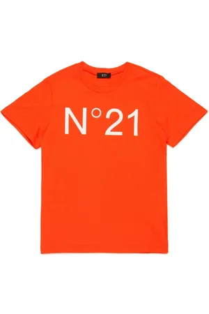 Nº21 T-shirt i jersey med logotryk