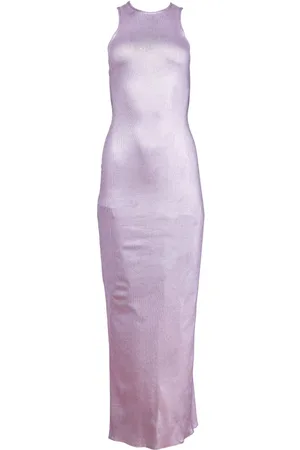 FLEUR DU MAL Ribbet kjole med metallisk finish